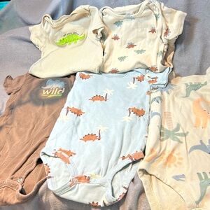 #2 lot of five baby onesies